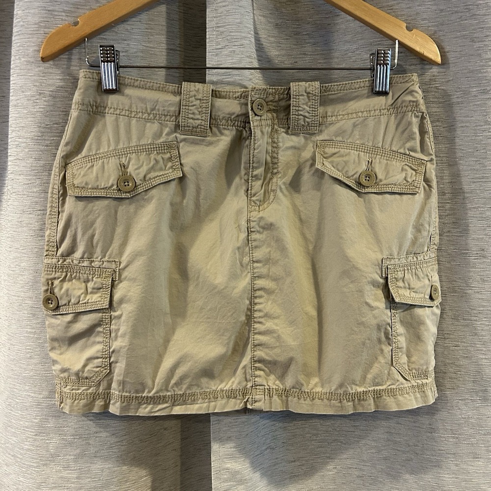 VINTAGE Y2K GAP Cargo Skirt Size 6 Surplus Poplin Mini‎ Grunge Pockets Military